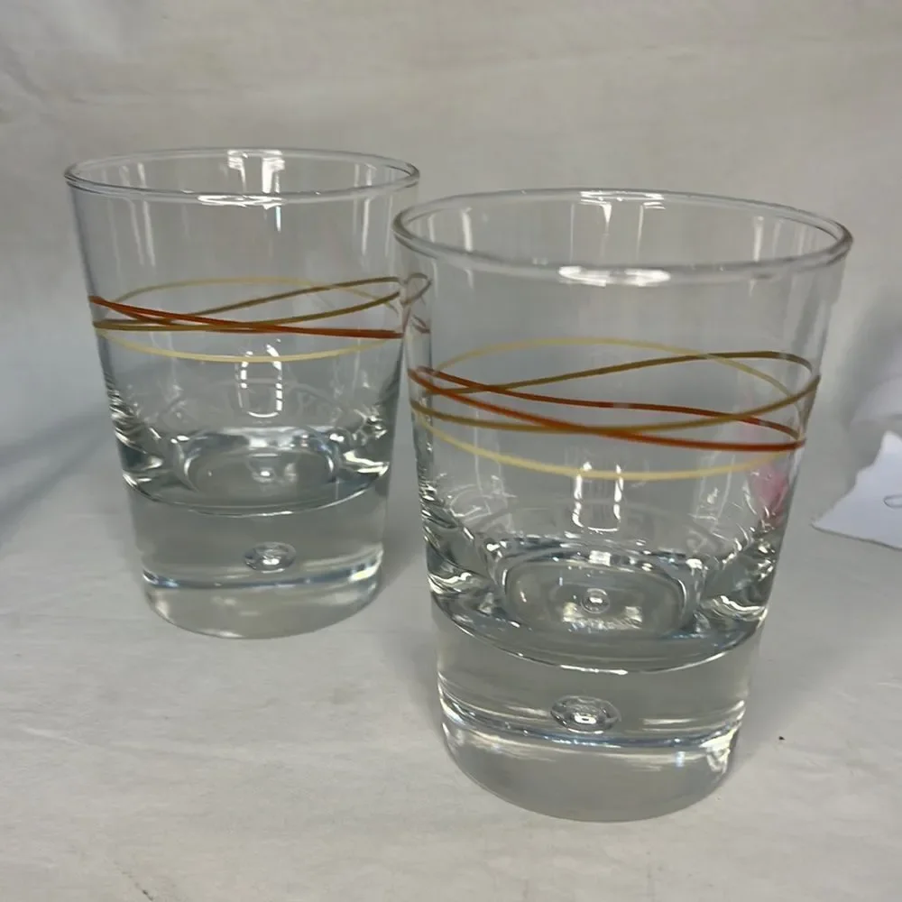 Baileys Rocks Glass 8 Oz Each 4 1/4 In Tall 3 In Round Set 2 Liquor Bar Cocktail